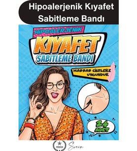 #KıyafetBandı Hipoalerjenik Kıyafet Sabitleme Bandı Şeffaf 24 Adet Dekolte Abiye Gelinlik Straplez G
