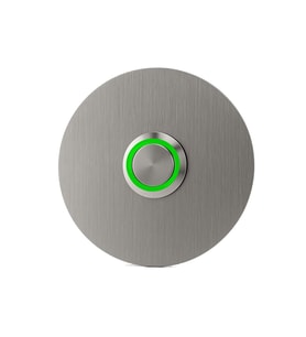 LOCKWAY Z301Y Paslanmaz 304 Yuvarlak Zil butonu Ø70mm Yeşil Led
