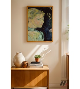 Van Gogh Kadın Portresi, Ahşap Çerçeveli Duvar Tablosu - Sanatsever Hediyesi