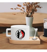 BK Gift Kişiye Özel İsimli Avukat Tasarımlı-12, Ahşap Altlıklı Seramik Fincan, Meslek Hediyesi, Yeni İş Hediyesi