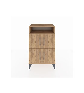 Hyperion Komodin 2 Raflı 4 Kapaklı 60x44x96 Çam-Çam