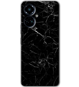 Tecno Camon 19 Pro Kılıf HD Desen Baskılı Kılıf - Siyah Mermer