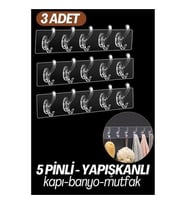 TransForMacion 5 Pinli Yapışkanlı Askı Xenoty Design 3 lü SET 718948