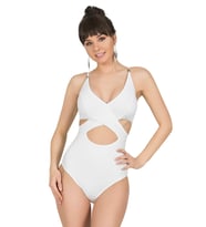 Endeep Kadın Beyaz Çapraz Model Mayo