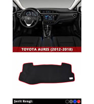 Toyota Aurıs (2012-2018) 3d Torpido Kılıfı Panel Koruyucu Göğüs Kaplama - Kırmızı Şerit