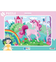 Blue Focus Unicorn (Tek Boynuzlu At) - Puzzle 30 Parça