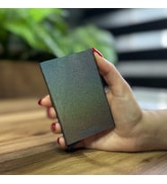 Mekanizmalı Kartlık Rfid Korumalı Alüminyum Otomatik Mekanizmalı Kredi Kartlık Renkli Gri Gökkuşağı
