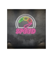 SPEED Yazılı ve Şekilli Neon Tabela