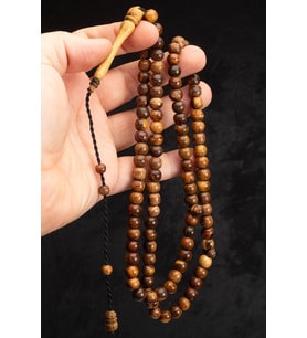 Hediyelik Tesbih, 8x9mm 99'luk Namaz Tesbihi, Öd Ağacı Tesbih, 99luk Tesbih (Çok Renkli)