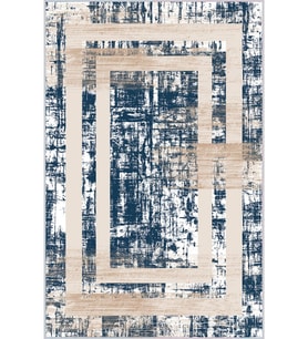 Eliana Home Baskılı, Yıkanabilir Kaymaz Taban Salon Halısı LNA0195-SD383 100x150 cm (Mavi)