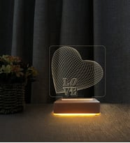 Love Kalp 3d Led Masa Lambası Kişiye Özel İsimli Sevgiliye Hediyesi Lamba