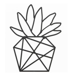 Basket Metal Kesim Tablo (Siyah)
