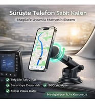 Hedyex UN-170 Araç İçi Telefon Tutucu Vantuzlu Mıknatıslı Cam ve Torpido Uyumlu