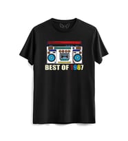 Vintage 1987 Best Of tape Siyah Tshirt