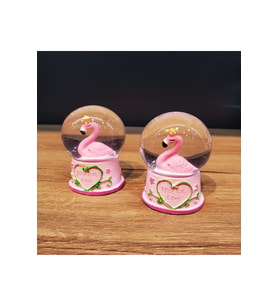 Mini Işıklı Flamingo Kar Küresi 1 Adet TG-V 8141