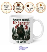 Hayatta Kalma Oyunu Sevenlere Eşya Toplayan Zombi Avcısı Kupa Bardak Hediye