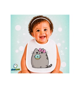 Puusheen Keten Bebek Mama Önlüğü – Yumuşak, Emici, Yıkanabilir, Özel Tasarım P168