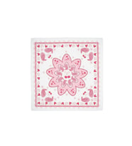 Pembe Kalp Fular Bandana Estascarf 48x48 Cm
