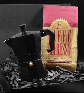 Siyah 3 Fincan Moka Pot & 250 Gram Kuru Kahveci Mehmet Efendi Espresso Hediye Seti