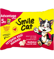 Smile Cat Flowpack 425gr (5 x 85gr) Yetişkin Kedi Kuzulu Mama