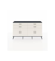 Arges Konsol 2 Raflı 4 Çekmeceli 8 Kapaklı 176x30x99 Antrasit-Aytaşı