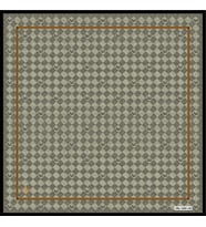 Geometrik Desen Black Seri Twill Eşarp Eşarp Askısı ile Birlikte 90x90 cm Taş Si