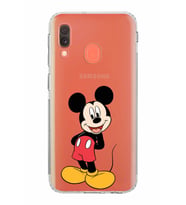Samsung Galaxy A20e  Kamera Korumalı  Kapak Mickey Mouse Tasarımlı  Şeffaf Kılıf