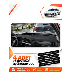 PEUGEOT 405 (1987-1992) Uyumlu Ön Torpido Koruma Kılıfı Halısı - Siyah