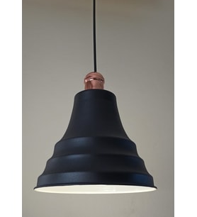 Dylight Retro Metal Siyah Bakır Duylu Dekoratif Rustik Tekli Sarkıt Avize Çap:27 cm