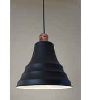Dylight Retro Metal Siyah Bakır Duylu Dekoratif Rustik Tekli Sarkıt Avize Çap:27 cm