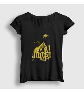 Presmono Kadın Siyah Band Mgla T-Shirt 375659tt