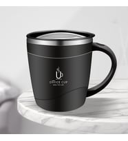304 L Çelik Siyah Sıcak Soğuk 500 ml Kahve El Termos Kupa Mug cin558sy