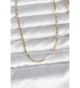 CM 14K Gold Renk Yassı Zincir Model 60 cm Kadın Kolye TJ-BKO10984
