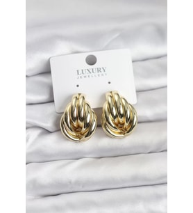 Pirinç Gold Renk Vintage Kadın Küpe - TJ-BKP11627