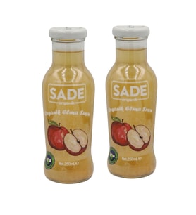 SADE ORGANİK ELMA SUYU 2x250 ml 2'li paket