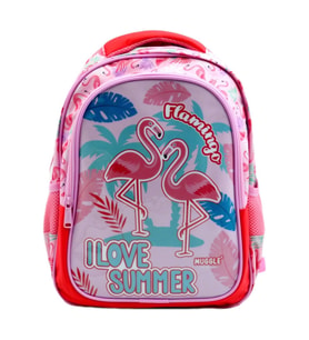 Muggle Okul Çantası Flamingo Rose İki Bölmeli İlkokul Sırt Çantası (Karışık)