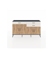 Arges Konsol 2 Raflı 3 Çekmeceli 4 Kapaklı 176x30x99 Antrasit-Çam/Aytaşı