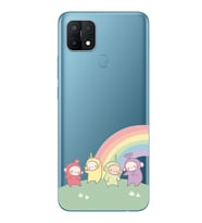 Oppo A15 / A15S Uyumlu Teletubbies Desenli Şeffaf Telefon Kılıfı