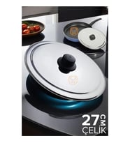 27 Cm Kızartma Tavası Kapağı Çelik Żelazny
