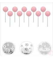 Çubuklu SüSLeme Topu, 2cm x 10 adet - Pembe (STD)