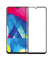 Samsung Galaxy M10S Uyumlu Zore Kenarları Kırılmaya Dayanıklı Cam Ekran Koruyucu (Siyah)