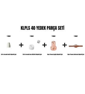Klpro Set-24 (KLPLS40 YEDEK PARÇA SETİ NOZÜL+HAVA DİFÜZÖRÜ+PLASMA BAŞLIĞI+PLASMA ELEKTRODU)