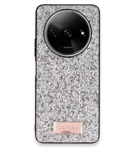 Onegif Redmi A3 4G Bright Simli Kapak - Gümüş