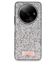 Onegif Redmi A3 4G Bright Simli Kapak - Gümüş