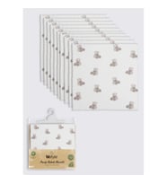 Mey İthalat® Bear 20x20 10'Lu Penye Mendil 90162 Ekru
