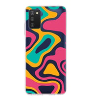 Samsung Galaxy A03s  Kapak Renkli Desen Tasarımlı Şeffaf Silikon Kılıf