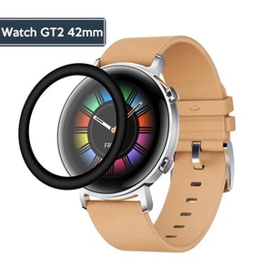 Huawei Watch Gt2 42MM 3D Kavisli Pet Ekran Koruyucu-(5775) - ETC6012-3615 (Siyah)
