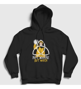 Presmono Unisex Siyah When Dark Kapüşonlu Sweatshirt 187187tt