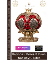 #Biblo Nakkaş Sarı Orta Boy Polyester Bereket Objesi Ayetel Kürsi Bereket Nar Boytu Biblo