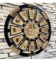 Lavinta54 Dekoratif Ahşap Duvar Saati